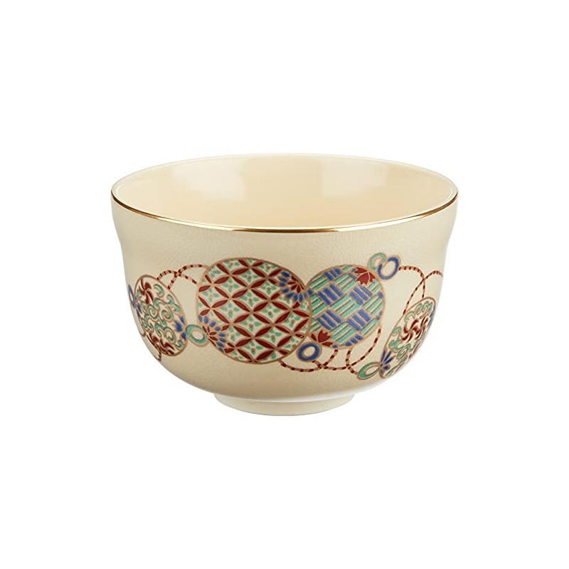 Hideka Miyachi Eikou Matcha Bowl, White, Size: Diameter 4.9 x