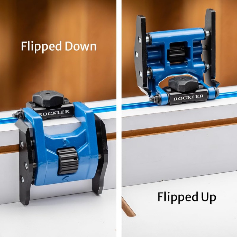Precision Flip Stop for Woodworking – Adjustable T-Track Accessory for