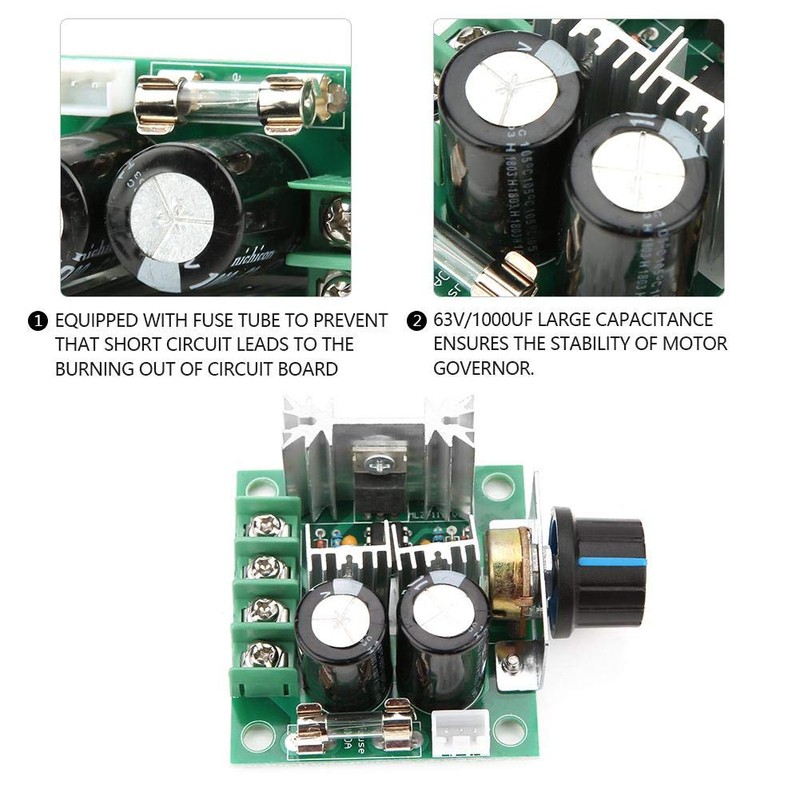 Vikye 12V-40V 10A PWM DC Motor Governor, Motor Speed Controller