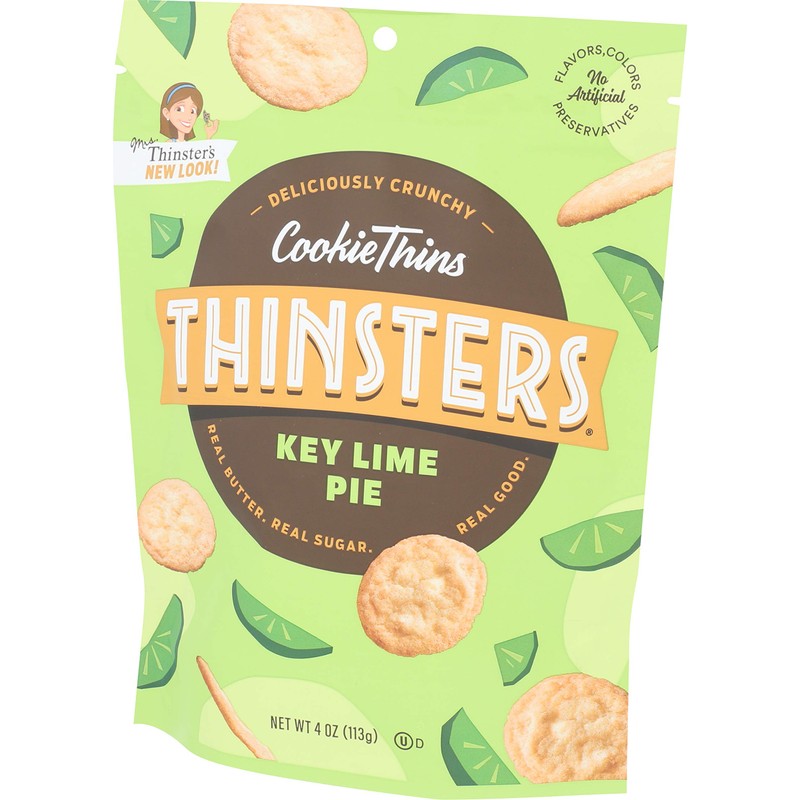 Thinsters Key Lime Pie Cookies, Oven-Baked with Real Butter &