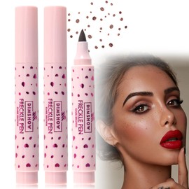 Erinde Liquid Freckle Pen, Fake Freckles Makeup, Natural Look Face Freckle, Waterproof Kawaii Face Makeup, Longlasting # Dark Brown Dark Brown