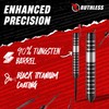 RUTHLESS Night Hawk Professional Tungsten Steeltip Darts Set in 23g