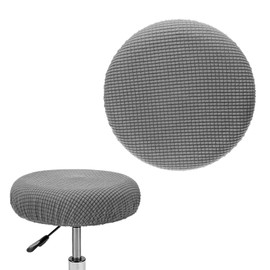 M METERXITY Bar Stool Covers Round for 12-14 Inch Polyester Gray