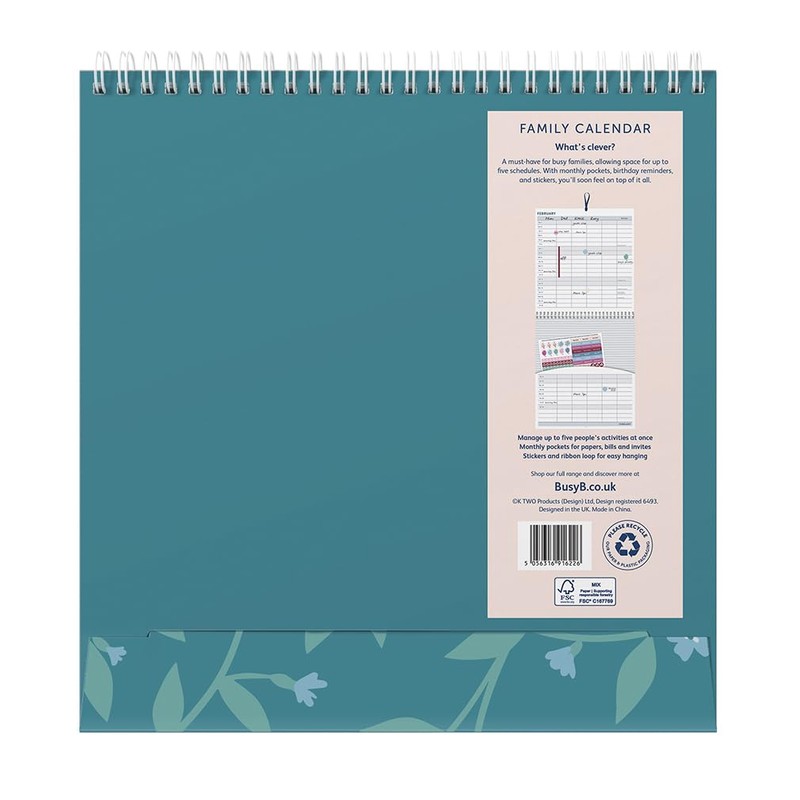 Busy B 2026 Wall Calendar - Family Calendar, Birds Design