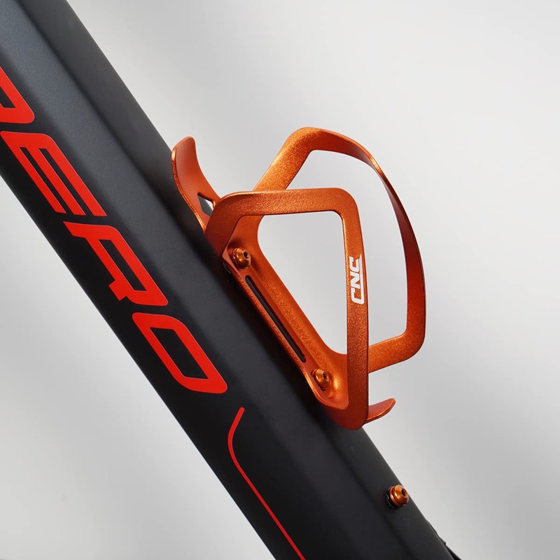 CNC 2 x Orange Aluminium Mountain Bike Bicycle Bottle Cage