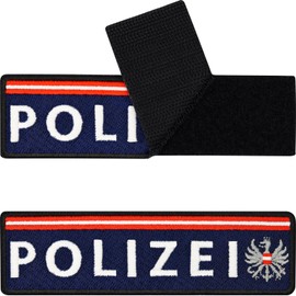 Police Patches Velcro Tactical Morale Patches Velcro Austria Velcro Patch Police Hook and Loop Patch Velkro Velcro Patch Police Patch with Velcro Fastener 125 x 35 mm
