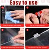 8PCS Small Clear Plastic Hinges Acrylic Small Hinges Self-Adhesive Acrylic