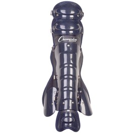 Champion Sports Professional Adustable Baseball Umpire Leg Guards, Black (15" to 18" Long)