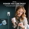 iHome 45W GaN Universal Charger, Dual USB-C Ports, Power Delivery,