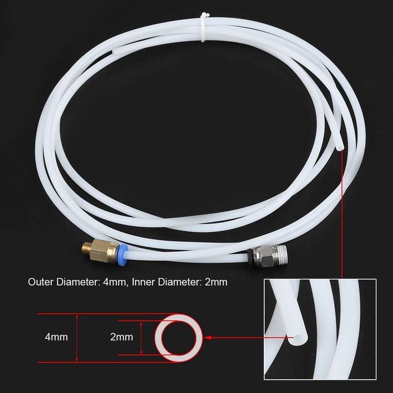 Wendry Tubo de Teflón PTFE (2 PCS), Adaptador Rápido PC4-M6