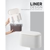 MONGTINGLU Mini Trash Can with Lid Removable Small Garbage Can,