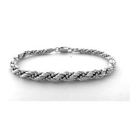 Madina Jewelry Graduated 925k Sterling Silver Fancy Polished 8.35 mm Wide Bracelet, Lays Smooth on Wrist, 7.5”