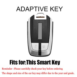 HIBEYO Key Fob Cover for Isuzu MUX MU-X D-MAX DMAX 2 Buttons Accessories Smart Remote Auto Key Cover for Isuzu Protector Leather Key Holder with Keychain-Blue