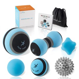 Massage Ball Kit for Myofascial Release, Trigger Point Therapy & Deep Tissue Massage– Set of 6 – Foam & Rubber Massage Balls for Muscle Recovery & Plantar Fasciitis Relief