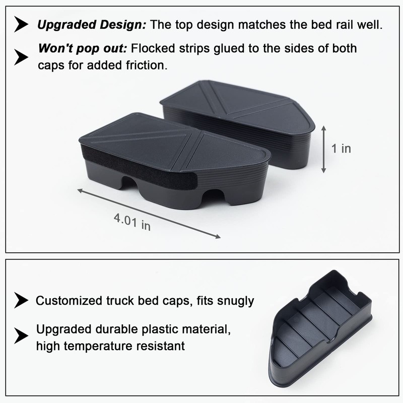 TOPINSTALL 2025 Stylish Bed Rail Stake Pocket Covers Compatible with