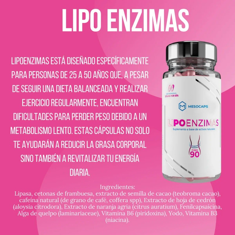 Kit Glteo Peptonas Lipoenzimas 90 Cpsulas Sin Sabor