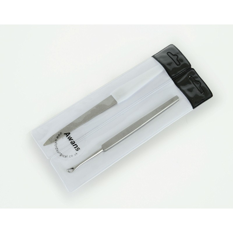 Earpick Wax Remover Stainless Steel, Nail File Set with Pouch