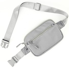 Zoppen Fanny Pack, Belt Bag for Women Waterproof Fanny Pack for Men, Waist Bag Small Fanny Pack Crossbody, Grey