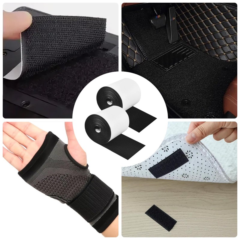 Heavy Duty Hook and Loop Tape Self Adhesive Strip Roll