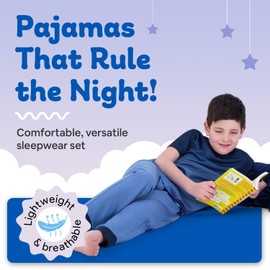 US Angels Boys Pajamas 3 Piece Set, big boys pj set, pajama pants for boys, pijama shorts, Size 8, Size 10-12, Size 14-16