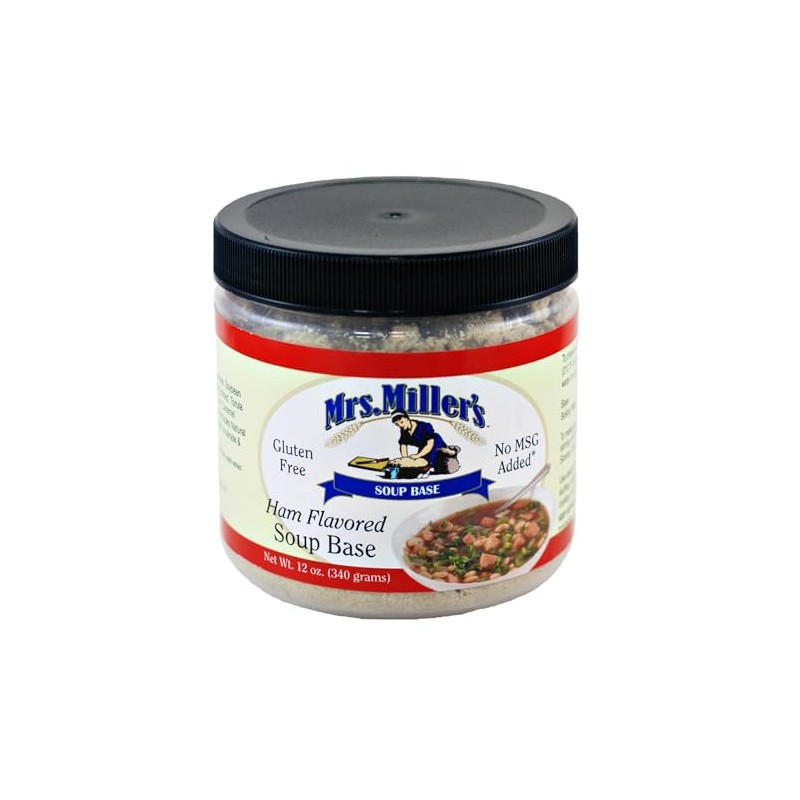AmishTastes Mrs. Miller Gluten-Free Ham Soup Base, No MSG, 12