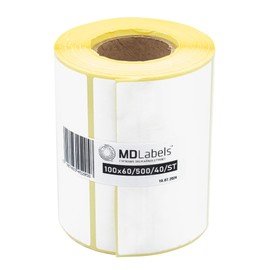 MDlabels White thermal labels on a roll (label size: 100 x 60 mm)