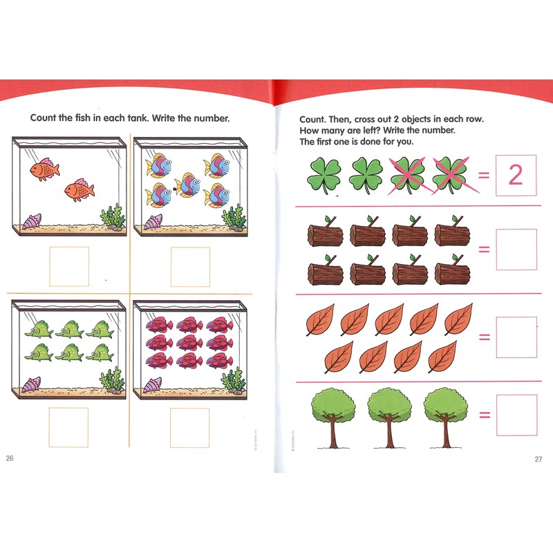 Scholastic - Pre - K Math - Educational Workbooks Ages
