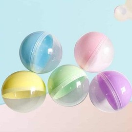 JQ 75mm Draw Ball Capsule (Random Color) Clear Plastic Ball Draw Capsule / 뽑기 볼캡슐 75mm (색상랜덤) 뽑기캡슐 투명플라스틱볼