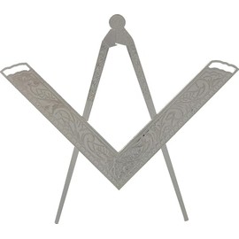 Masonic Lodge Ceremonial 6" INCH Large Freemason Square and Compass for Bible