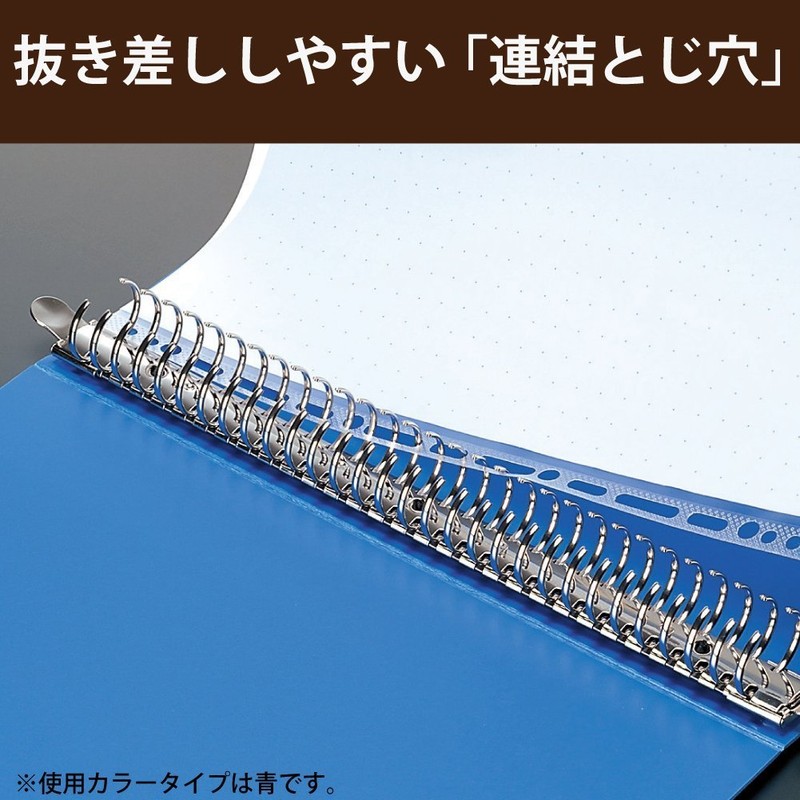 コクヨ ファイル クリヤーブック ウェーブカット 替紙式 A4 縦 17枚 青 ラ-T720B
