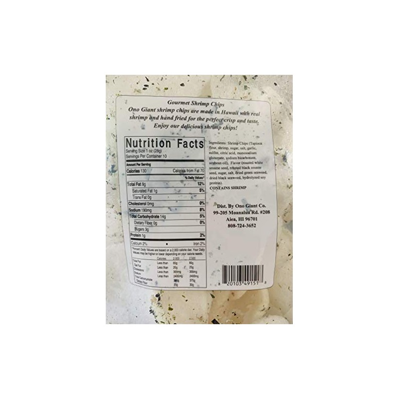 Gourmet Ono Giant Shrimp Chips with Furikake XL