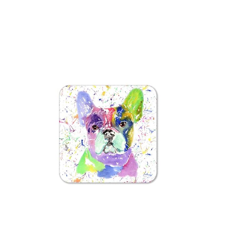 Coaster French Bulldog Frenchie Dog Pet Animals Coasters Watercolour Art