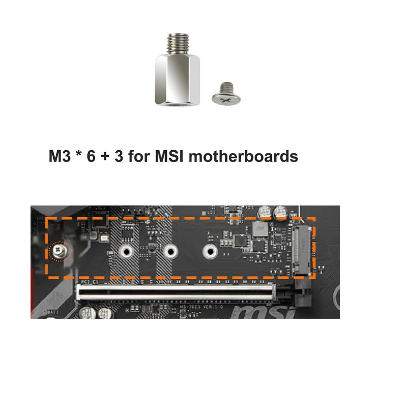 M.2 PCIe NVMe Mounting Screws Kit for ASUS MSI Gigabyte