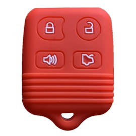 Rpkey Silicone Keyless Entry Remote Control Key Fob Cover Case protector Replacement Fit For Ford Mustang Edge Escape Expedition Explorer Focus Escort Lincoln Mercury CWTWB1U331 GQ43VT11T (gules）