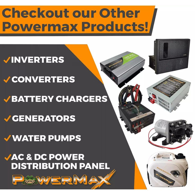PowerMax 35 Amp RV Converter 12V Battery Charger Power Supply