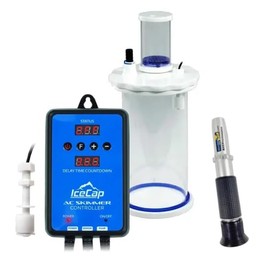 IceCap AC Skimmer Controller, 4.5 Liter Waste Collector & Reefractometer Bundle (3 Items)