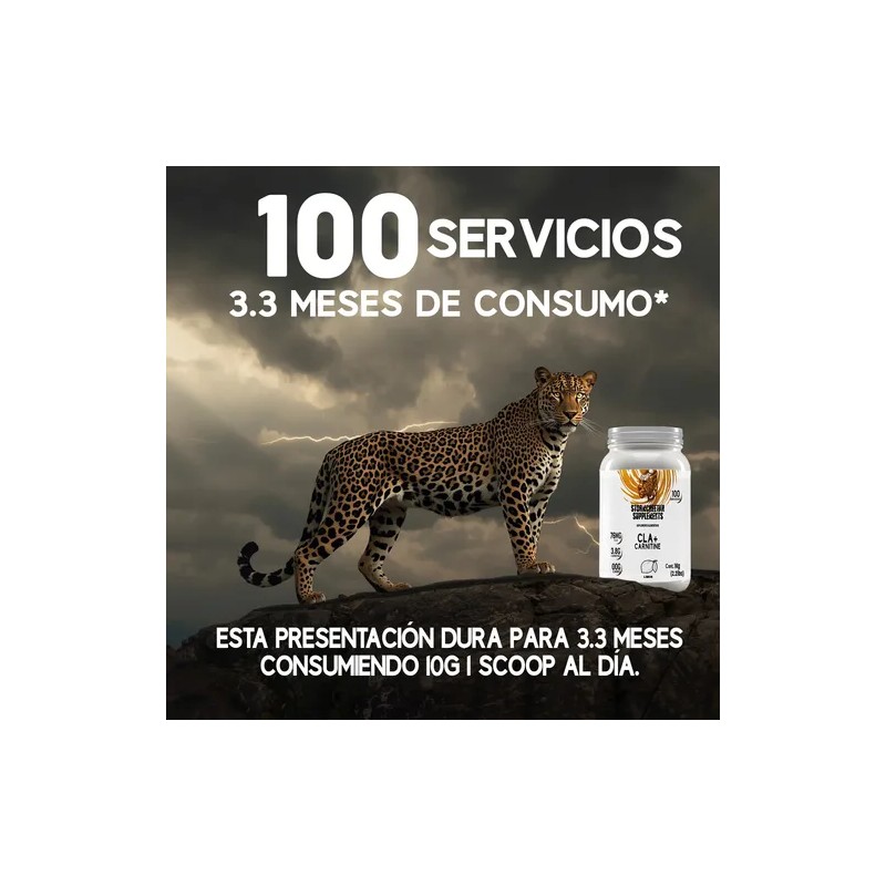 Cla + Carnitina Suplemento Stormcheetah 1kg Polvo 100servis