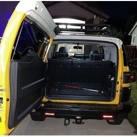 EACCESSORIES EA Rear Trunk Organizer Cargo Net for Toyota FJ Cruiser 2007-2014 – Envelope Style Cargo Net for SUV - Premium Mesh Elastic Car Trunk Organizer – Compatible with Toyota FJ Cruiser