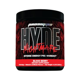 ProSupps Hyde Nightmare Pre-Workout Powder Energy Drink (30 Servings, Blood Berry)