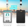 Pack of 2 Vertical Double-Sided PU Leather ID Card Holder