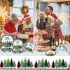 Yontree 41PCS Christmas Party Tableware Set Christmas Tablecloth Christmas Plates