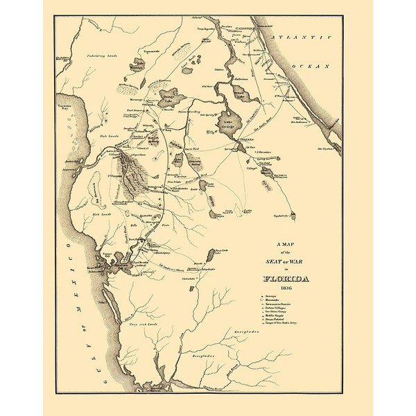 Posterazzi PDXFLZZ0026LARGE Seat of War in Florida 1836 Bowen Poster