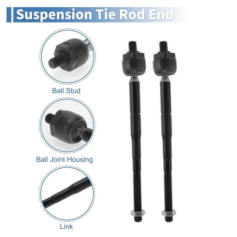 X AUTOHAUX 2 Pcs Front Inner Tie Rod Ends Kit