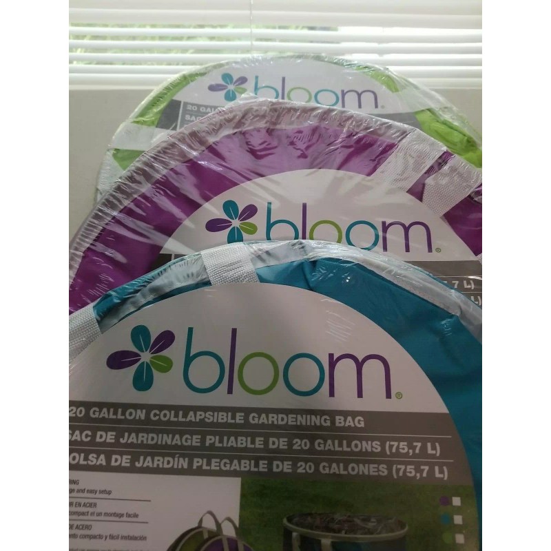 Bloom Collapsible Gardening Bag Clothes Hamper 20 gallon Capacity Set