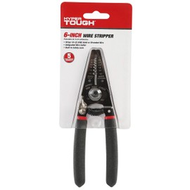 Hyper Tough 6-Inch WIRE STRIPPER 10-22 AWG PLIERS | CUTTERS & STRIPPER | BUILT-IN LOCK | SPRING-LOADED WITH SAFETY LOCK