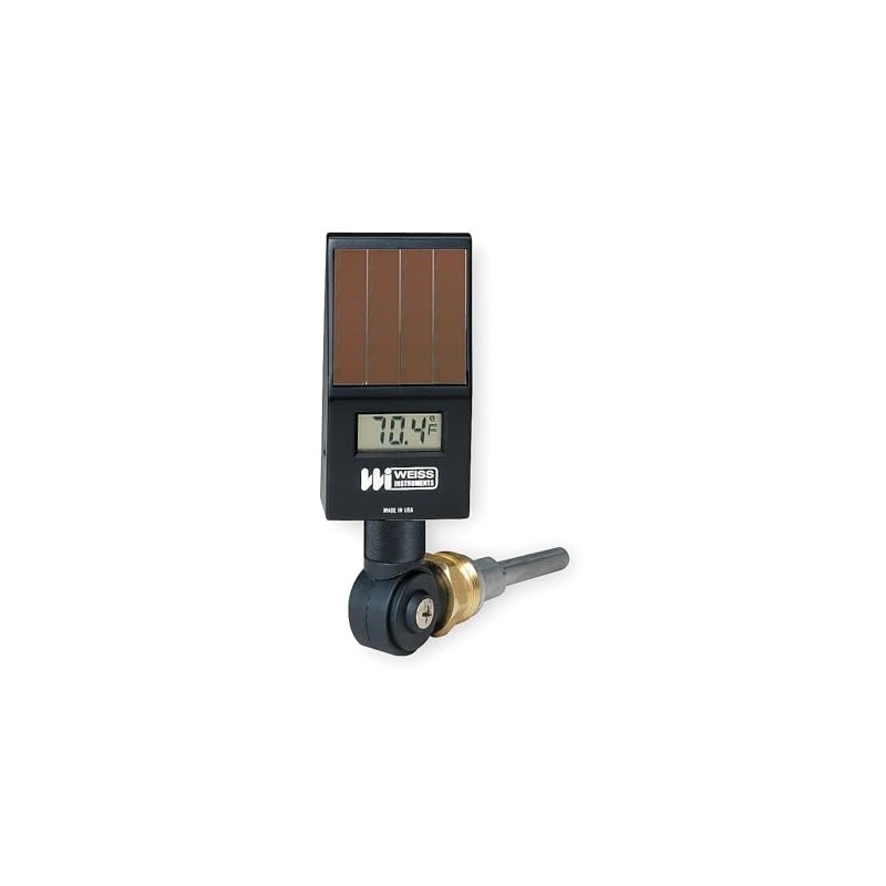 Weiss DVU35 Digital Solar Powered Thermometer, Black