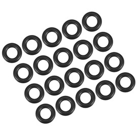 QUARKZMAN 17 mm x 10 mm x 3.5 mm Nitrile Rubber O-Rings x 20 Pieces Round Sealing Disc for Tap Plumber Repair Seal Connection [Black]