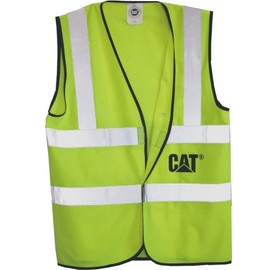 West Chester Cat CAT019501X Highly Visible Safety Vest â Fluorescent, X-Large, Breathable, Lightweight Traffic Vest with Reflective Tape