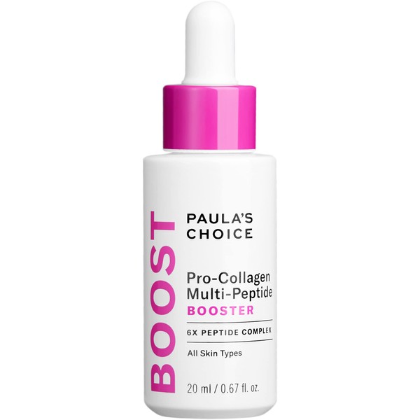 Paula’s Choice Pro-Collagen Multi-Peptide Booster Serum for Fine Lines & Wrinkles, Supports Collagen Production with Plumping Hyaluronic Acid & Amino Acids, Fragrance-Free & Paraben-Free, 0.67 Ounces