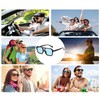 YAMEIZE Retro 70s Double Bridge Pilot Rectangular Sunglasses for Men
